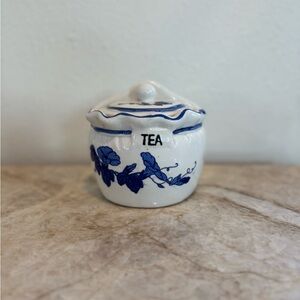 Vintage Ceramic Wall Pocket Tea Jar Hanging Canister